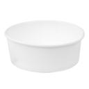 White Paperboard Rolled Rim Squat Econo Flared Container