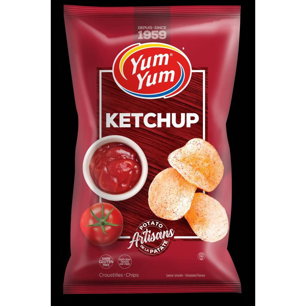 Yum Yum Chips De Pommes De Terre Au Ketchup, 60 G -- 30 Par Boîte