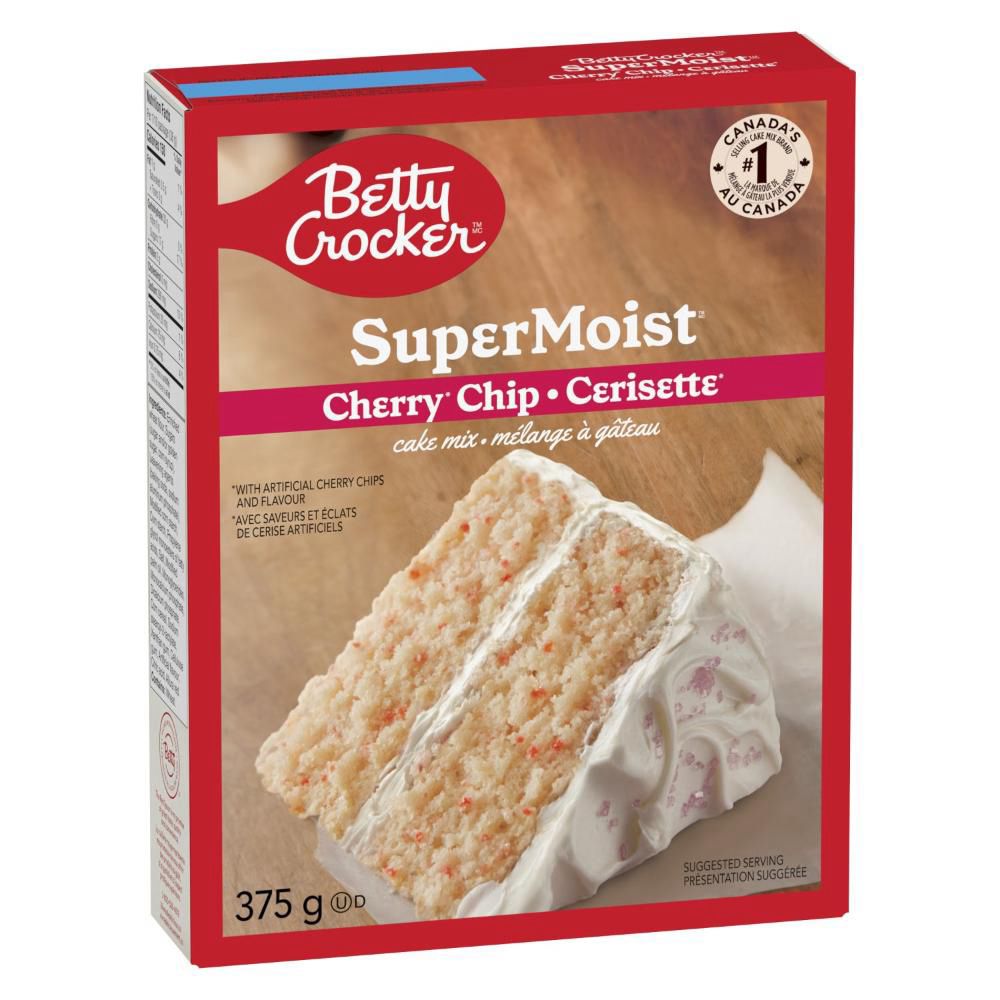 Betty Crocker Super Moist Cherry Chip Cake Mix, 375 G -- 12 Per Case