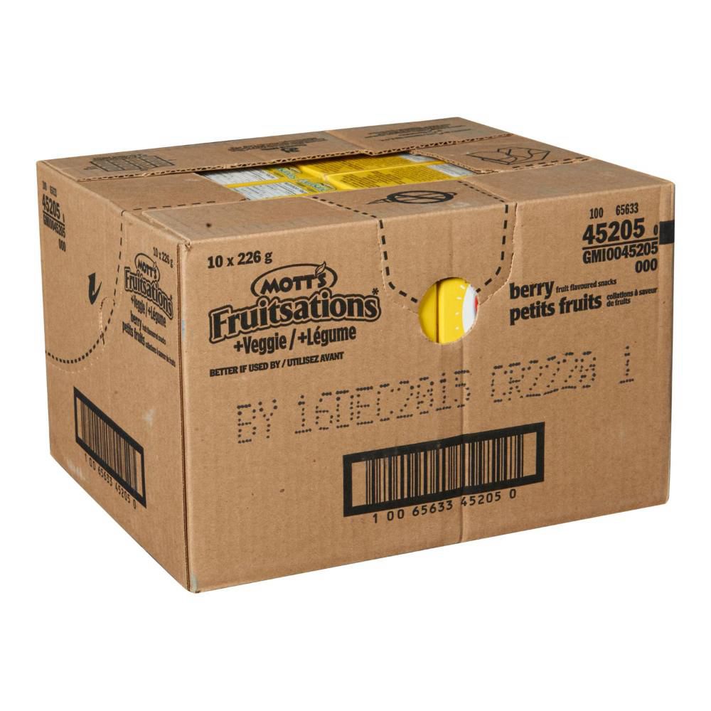 Fruitsations Veggie Berry Fruit Snacks, 226 G -- 10 Per Case