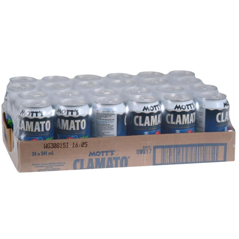 Clamato Original Tomato Clam Juice Cocktail, 341 Ml -- 24 Per Case