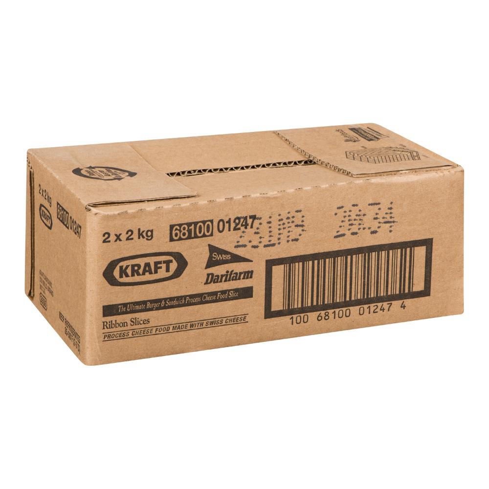 Kraft Swiss Ribbon Sliced Cheese, 2 Kg -- 2 Per Case
