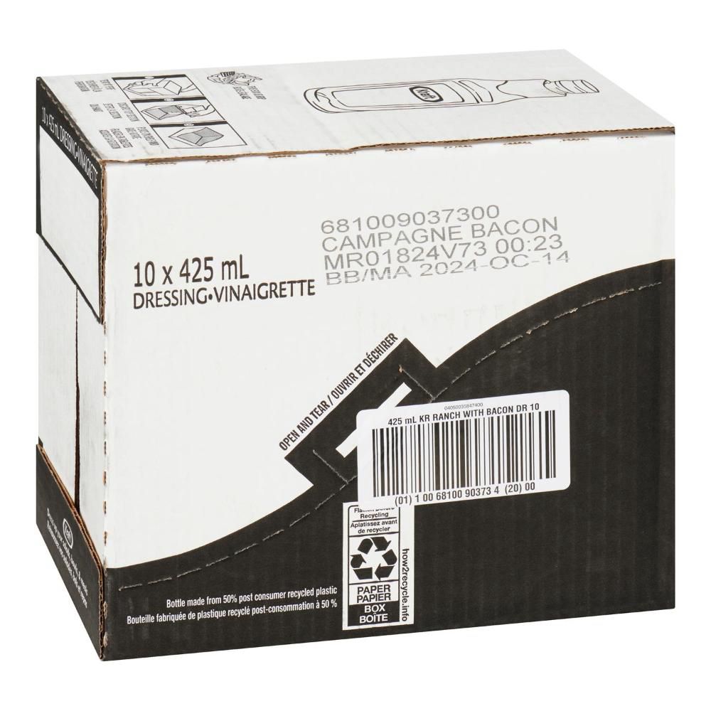 Kraft Ranch Bacon Dressing, 425 Ml -- 10 Per Case