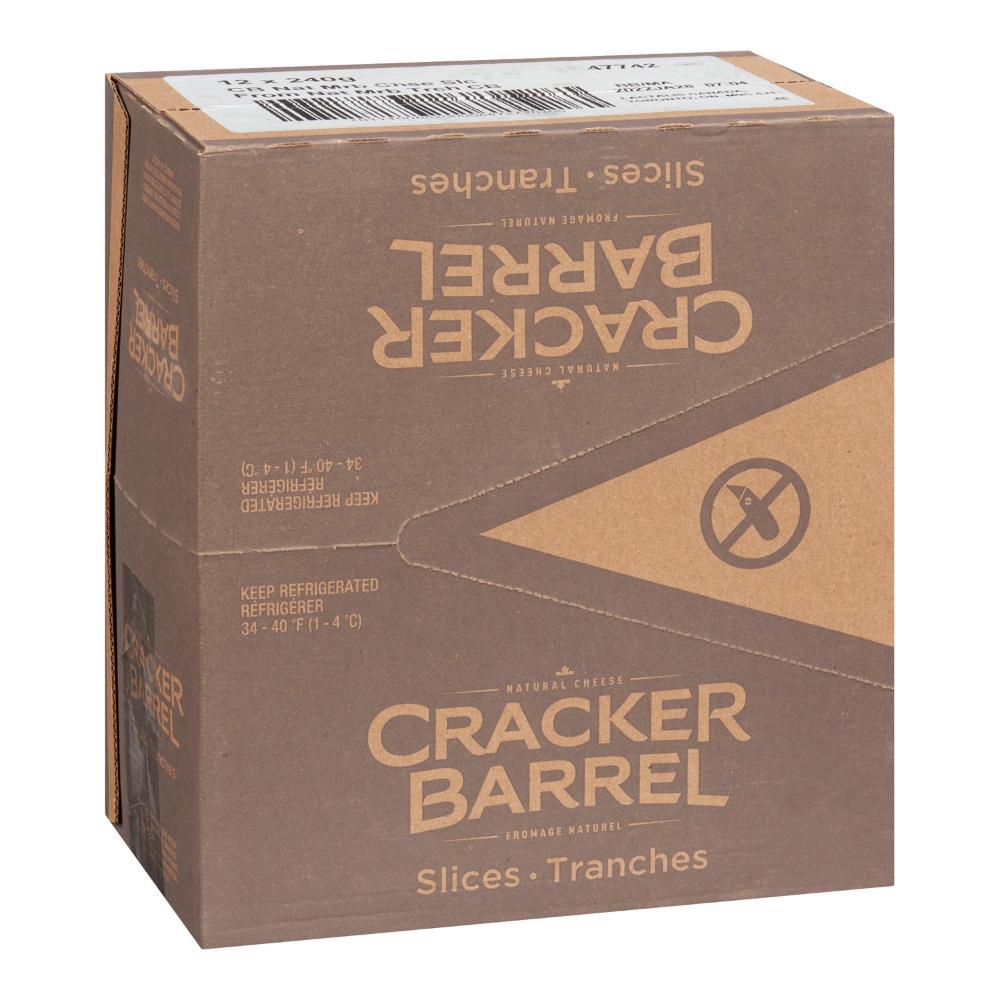 Cracker Barrel Tranches De Cheddar Marbré, 240 G -- 12 Par Boîte