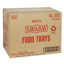 Number 200 White Food Tray