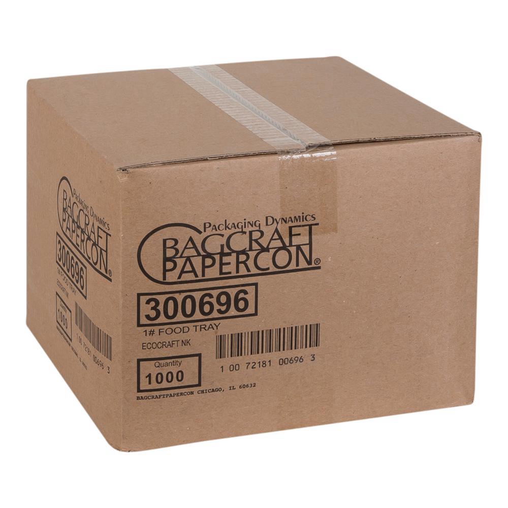 EcoCraft 1 lb Grease Resistant Natural Hot Food Tray