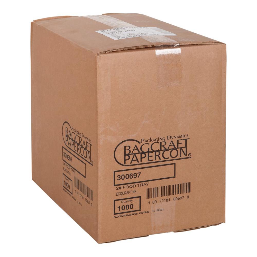 EcoCraft 2 lb Grease Resistant Natural Hot Food Tray