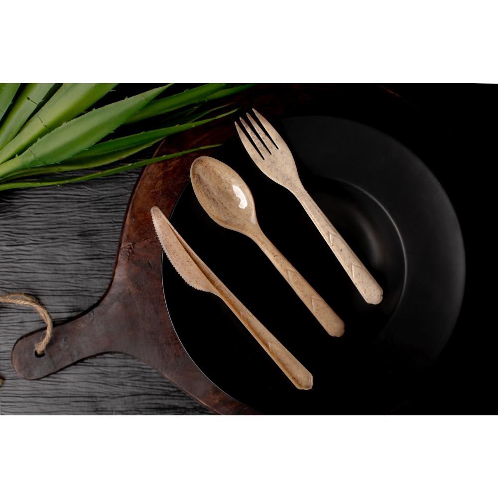 Istrawu Agave Straw Fork Knife Napkin 4 Piece Cutlery Kit, 200 Count