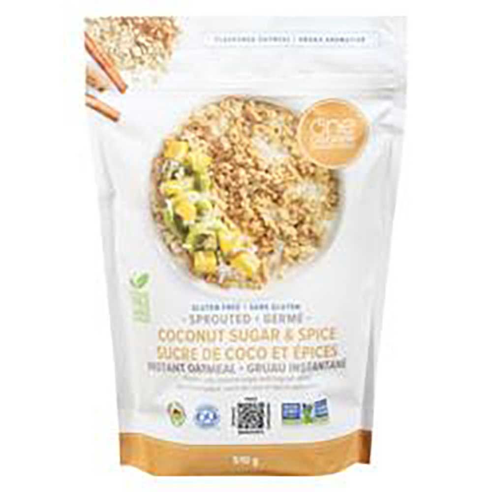 One Degree Organic Foods Gruau Sans Gluten Au Sucre De Coco Et Aux Épices, 510 G -- 6 Par Boîte