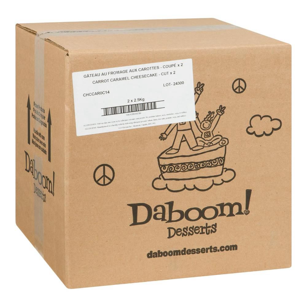 Daboom Round Carrot Caramel Cheesecake, 2.5 Kg -- 2 Per Case
