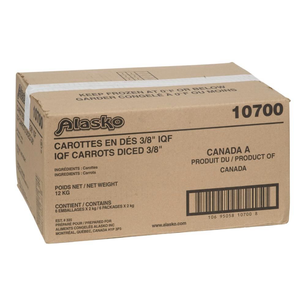 Alasko Iqf Diced Carrots, 2 Kg -- 6 Per Case