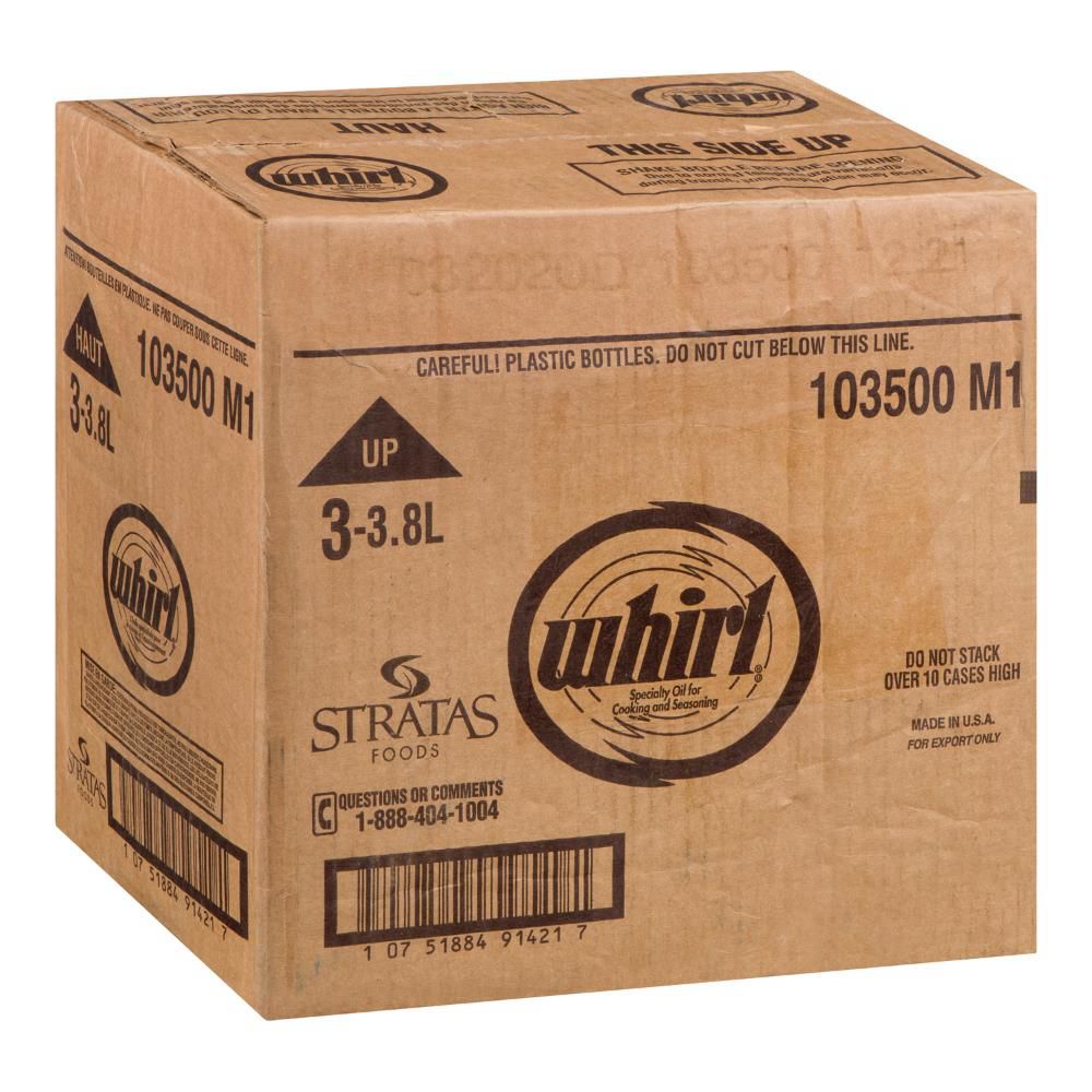 Whirl Huile De Cuisson Aromatisée Au Beurre, 3,8 L -- 3 Par Boîte