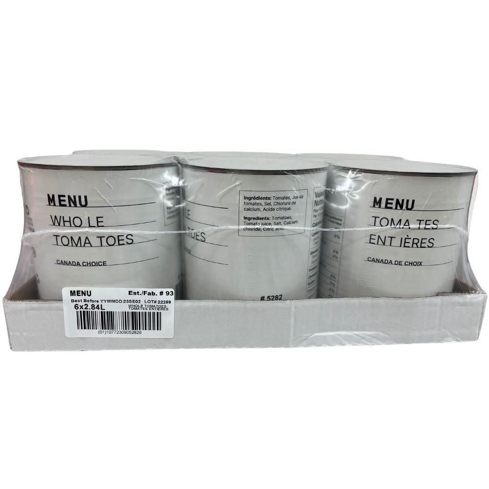 Menu Canada Choice Whole Tomatoes, 2.84 L -- 6 Per Case