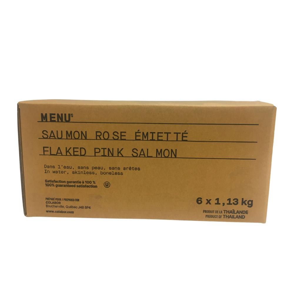 Menu Skinless Boneless Flaked Pink Salmon, 1.135 Kg Bag -- 6 Per Case