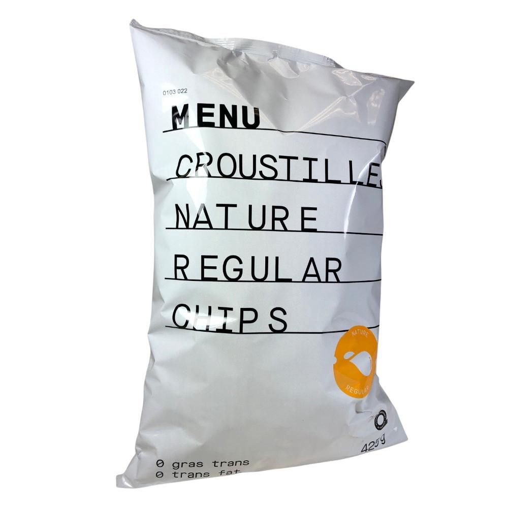 Menu Regular Plain Chips, 425 G -- 9 Per Case