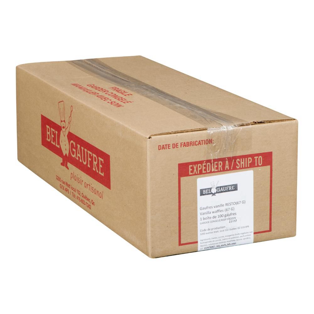 Bel Gaufre Vanilla Waffles - Bulk, 70 G -- 100 Per Case