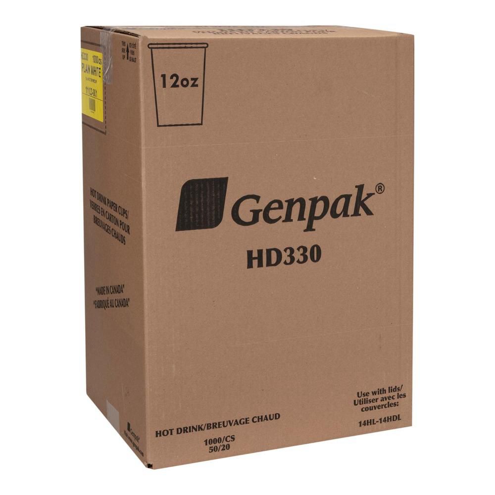 Genpak 12 Oz White Paper Hot Drink Cup, 50 Count -- 20 Per Case
