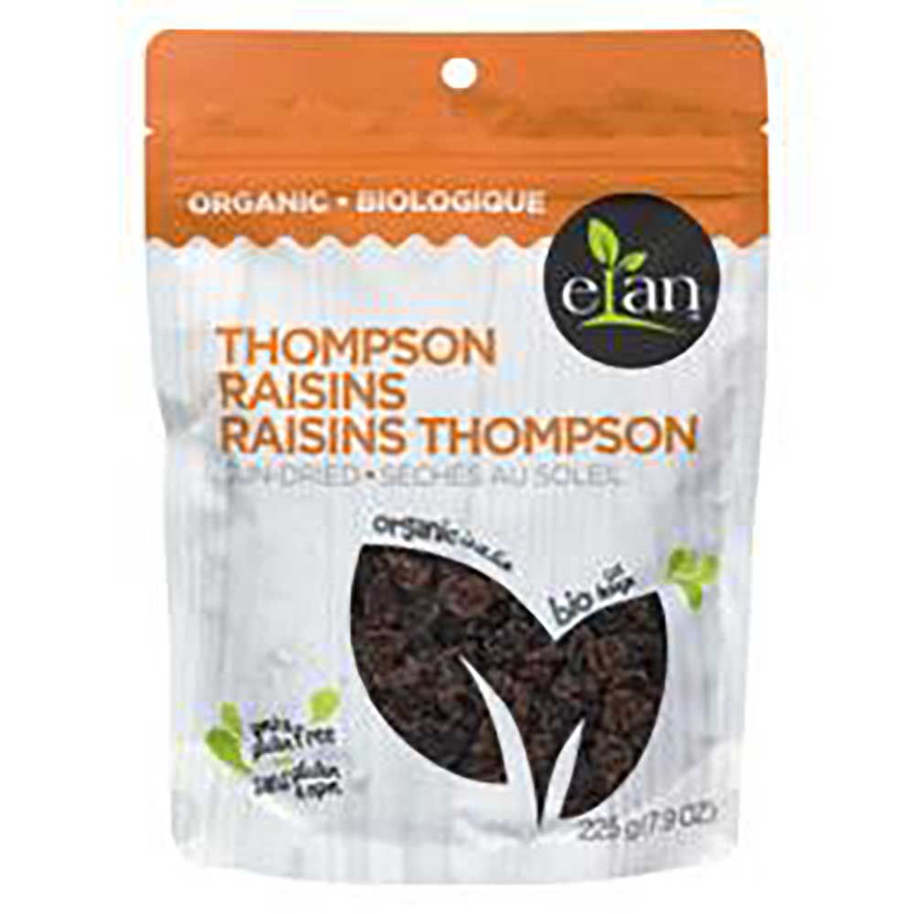 Elan Raisins Secs Thompson Biologiques Séchés Au Soleil, 225 G -- 8 Par Boîte