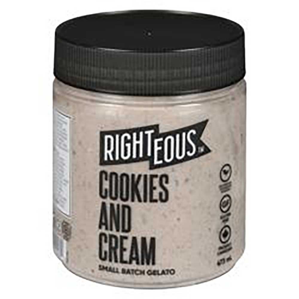 Righteous Gelato Aux Biscuits Et À La Crème, 473 Ml -- 8 Par Boîte