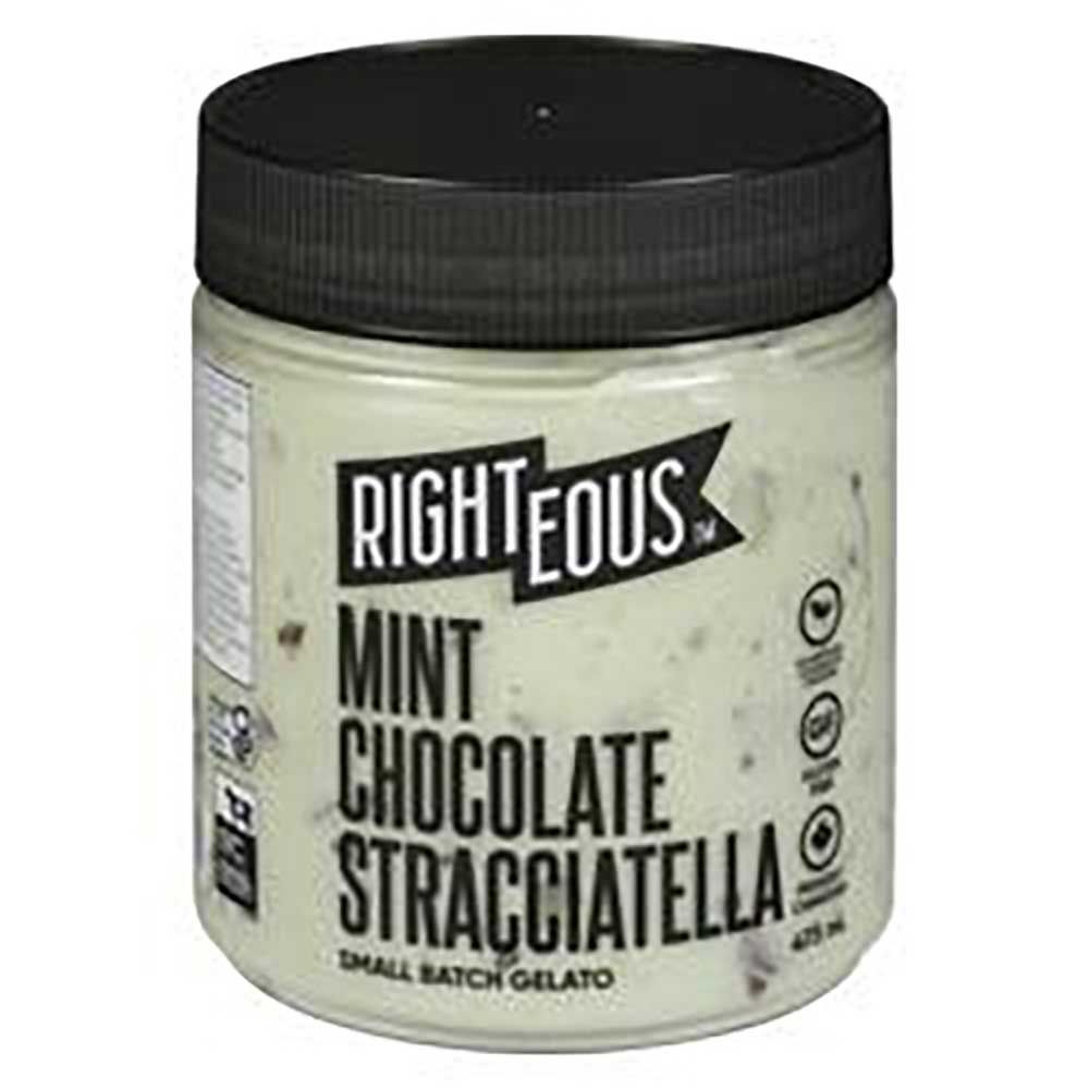 Righteous Gelato Stracciatella Au Chocolat Et À La Menthe, 473 Ml -- 8 Par Caisse