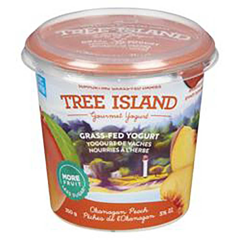 Tree Island Okanagan Peach Yogurt, 350 G -- 6 Per Case