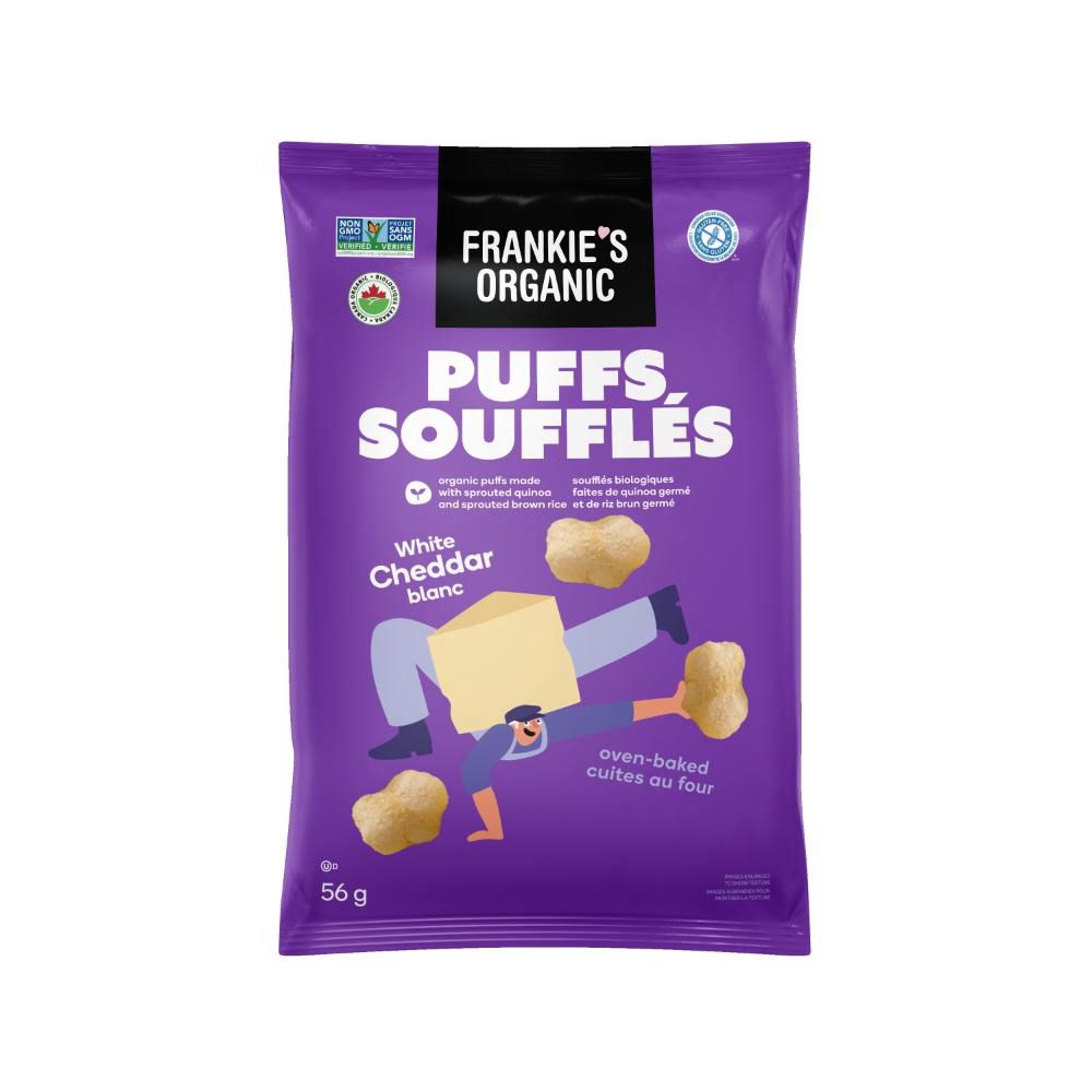 Frankie's Organic White Cheddar Blanc Puffs, 56 G -- 36 Per Case