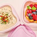 Polypropylene Pink Bistro Square Microwave Container