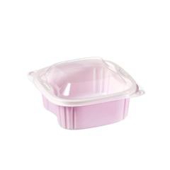CONTAINER BISTRO SQUARE PP MWAVE PINK 555ML
