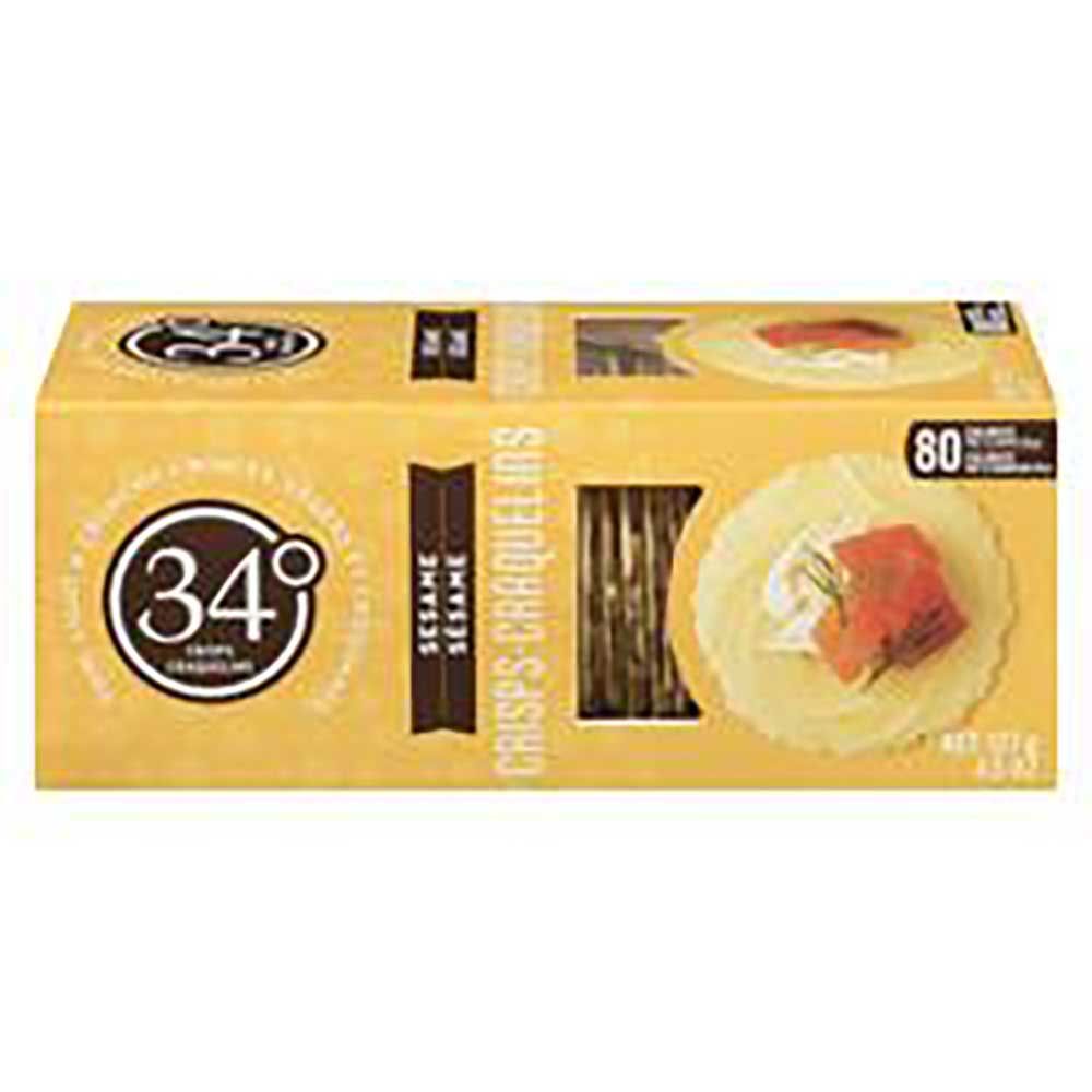 34 Degrees Chips Fines, Légères Et Croustillantes Au Sésame, 4,5 Oz -- 12 Par Boîte