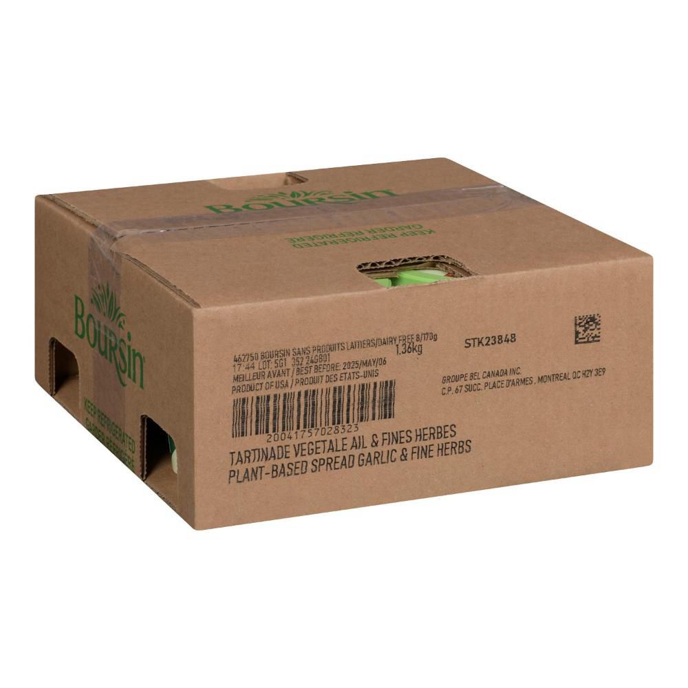 Boursin Tartinade À L'ail Et Aux Fines Herbes Sans Produits Laitiers, 170 G -- 8 Par Boîte