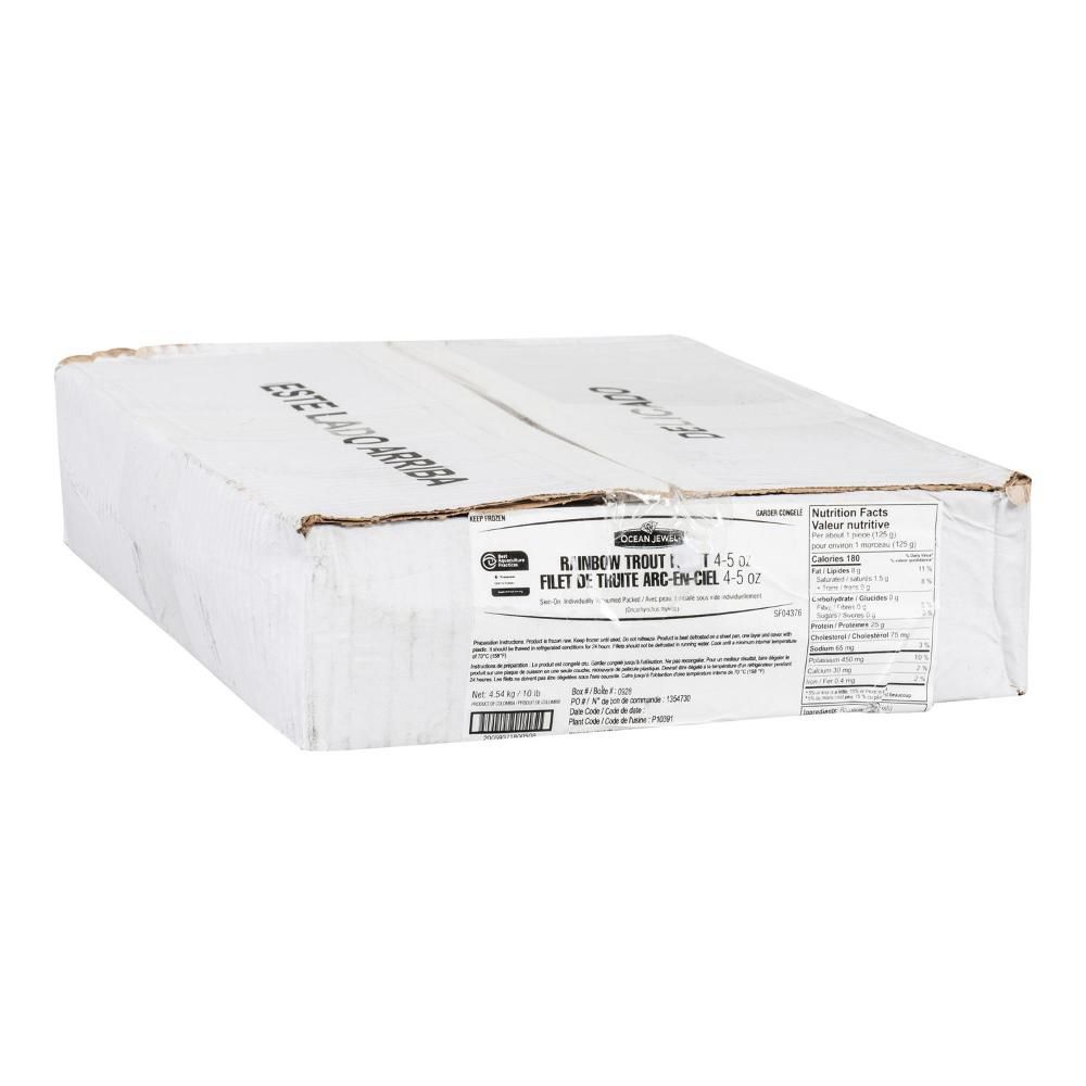 Ocean Jewel 4/5 Oz Rainbow Trout Fillet, 4.54 Kg