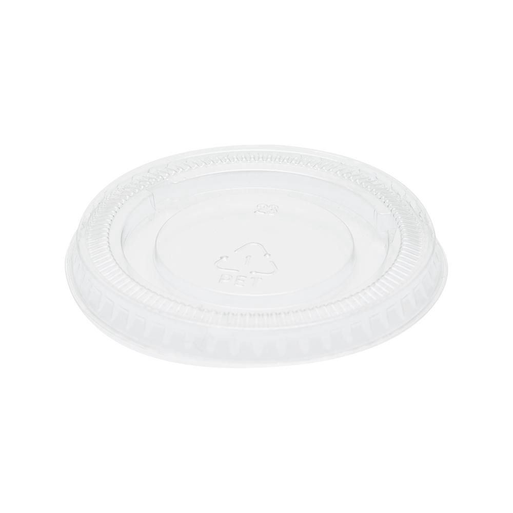 Touch Clear Recyclable Pet Lid Fits 1.5-2-2.5 Fl Oz Portion Cup, 100 Count -- 25 Per Case