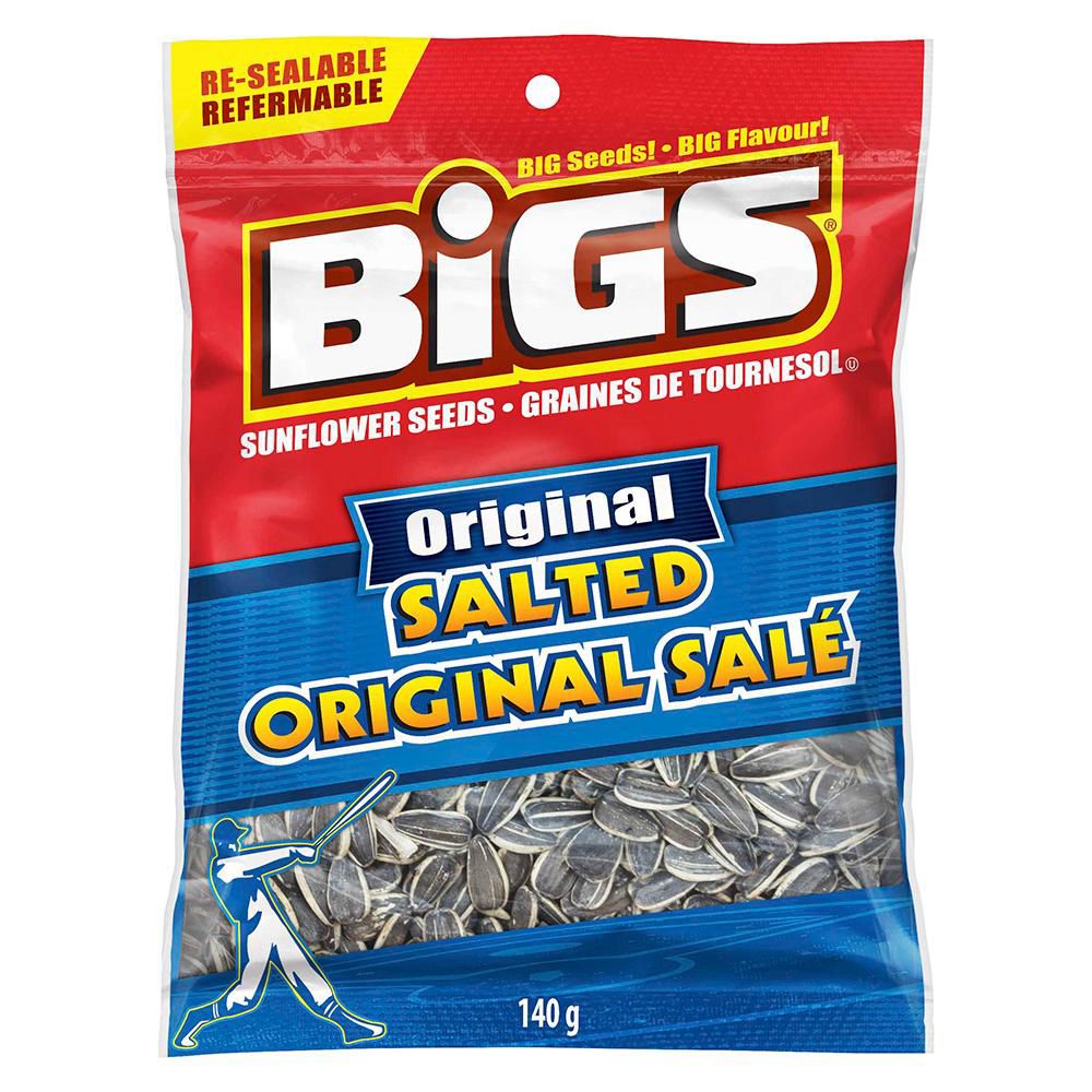 Bigs Graines De Tournesol Originales Salées Et Grillées, 140 G -- 8 Par Boîte