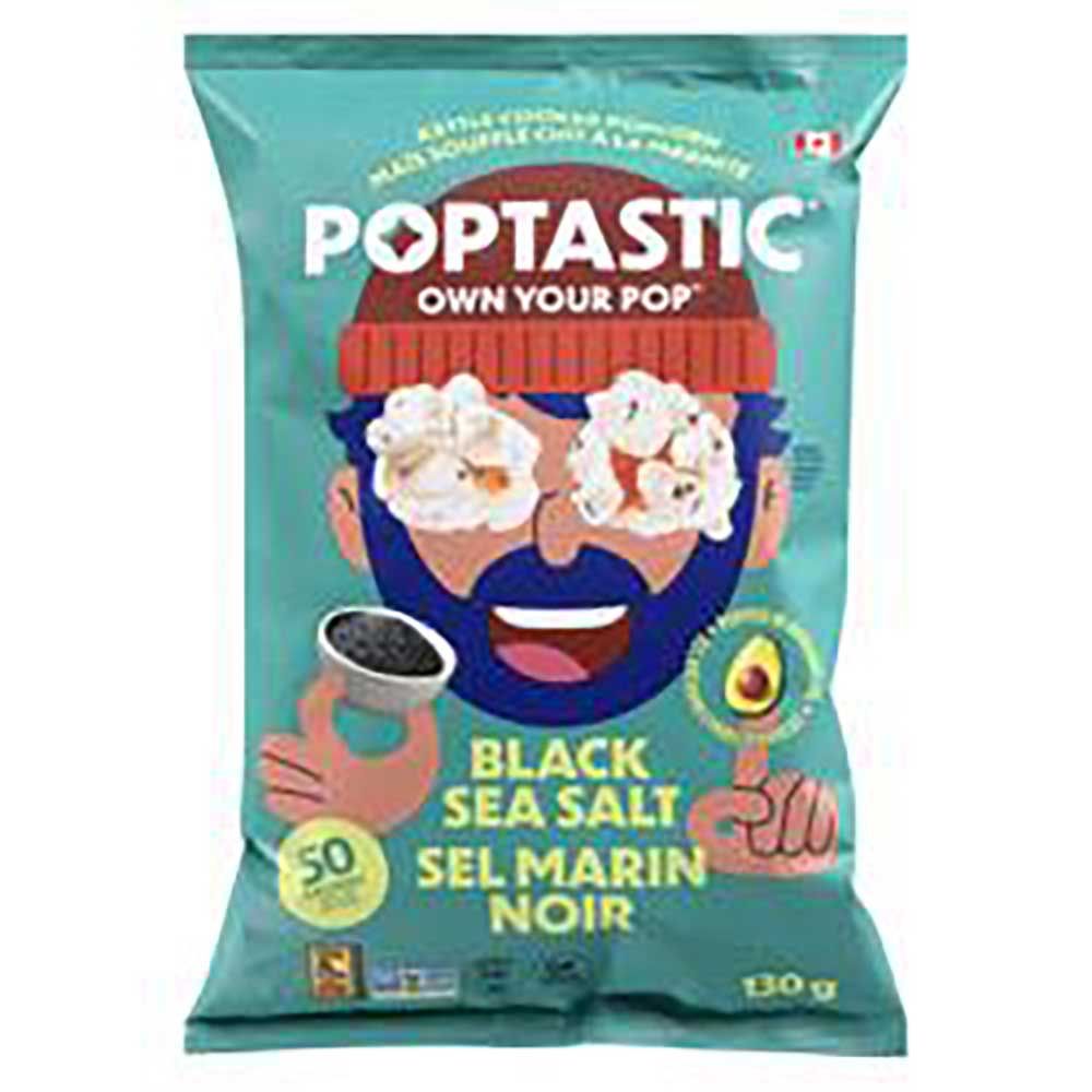 Poptastic Maïs Soufflé Au Sel De Mer Noir, 130 G -- 8 Par Boîte