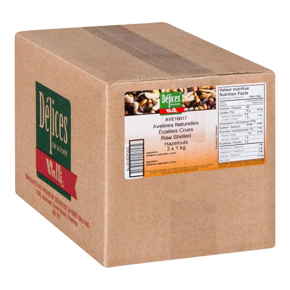 Raw Whole Shelled Hazelnuts