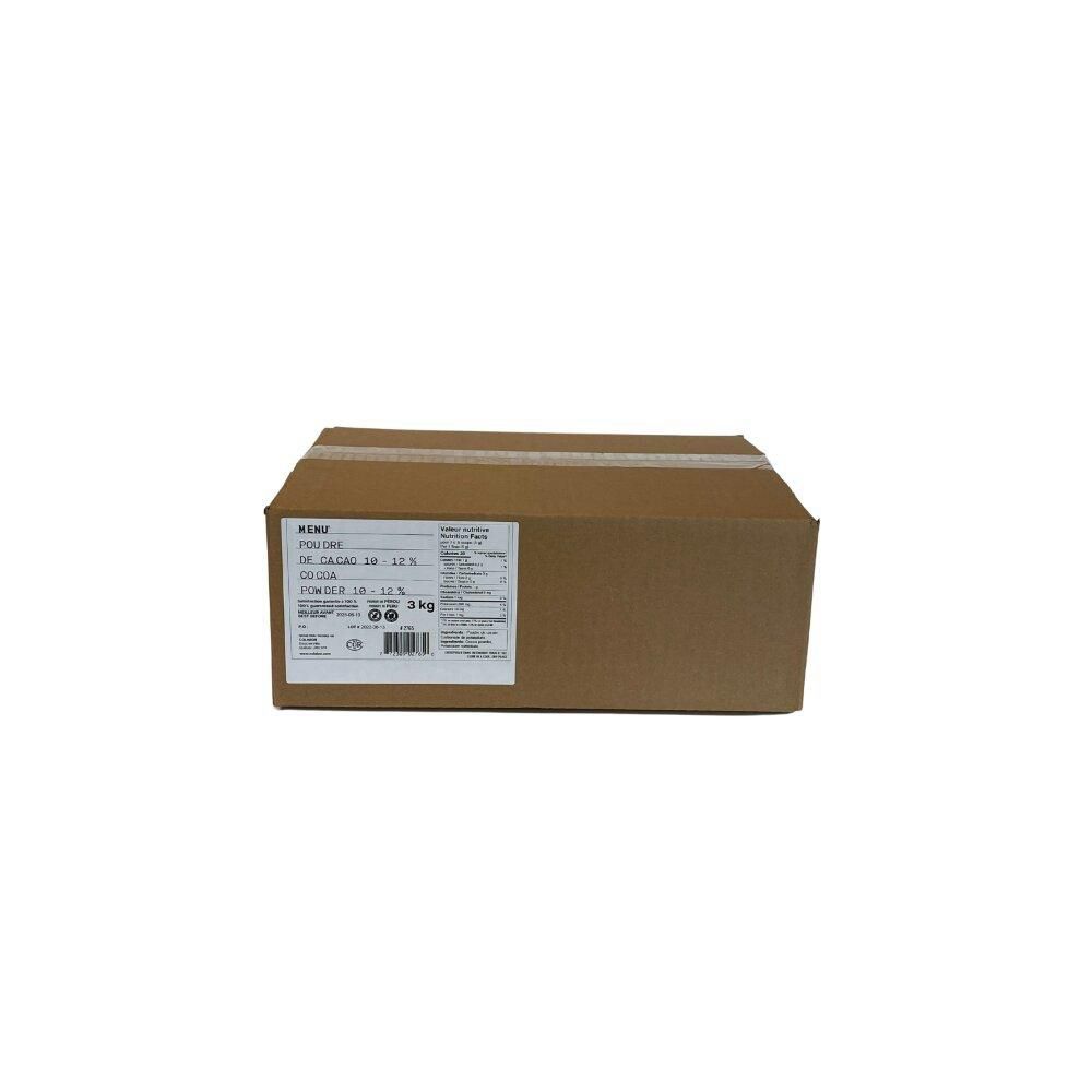 Menu Poudre De Cacao Naturelle 10-12 %, 3 Kg