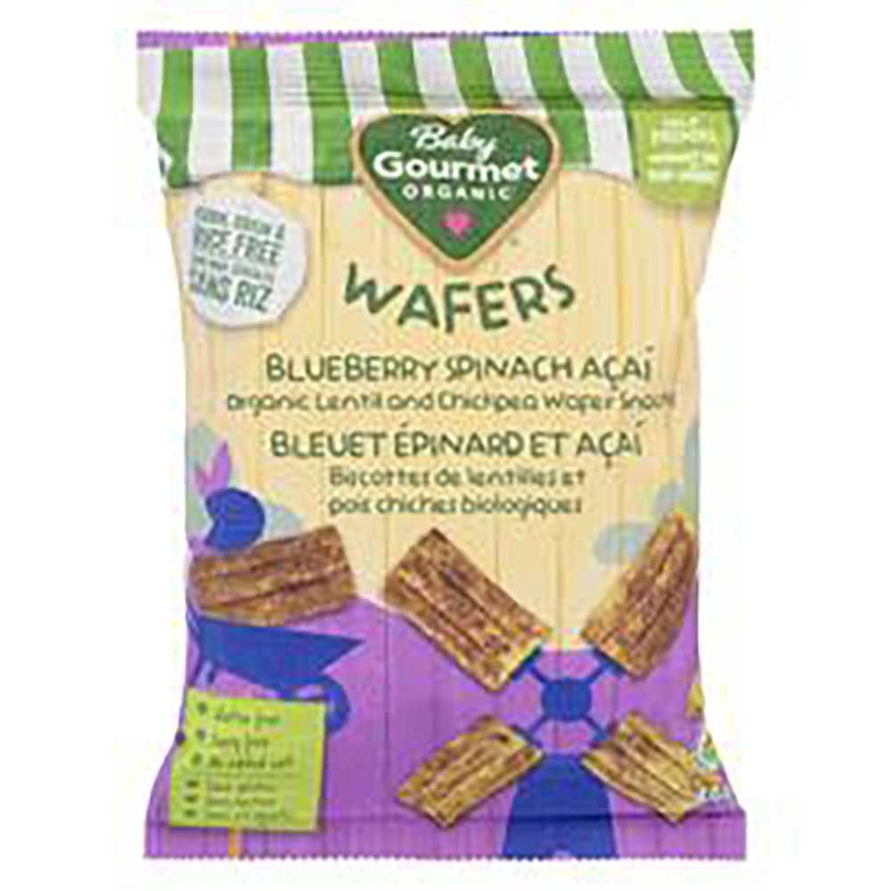 Baby Gourmet Organic Blueberry Spinach Acai Wafers, 40 G -- 4 Per Case