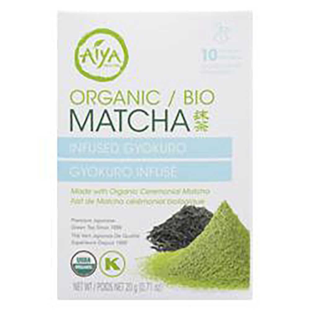 Aiya Thé Gyokuro Infusé Au Matcha Biologique, 20 G -- 6 Par Boîte