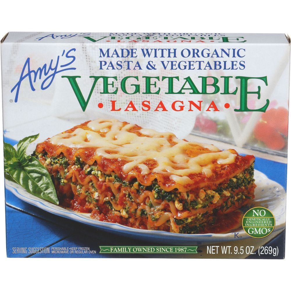 Amy's Organic Vegetable Lasagna, 9.5 Ounce -- 12 Per Case