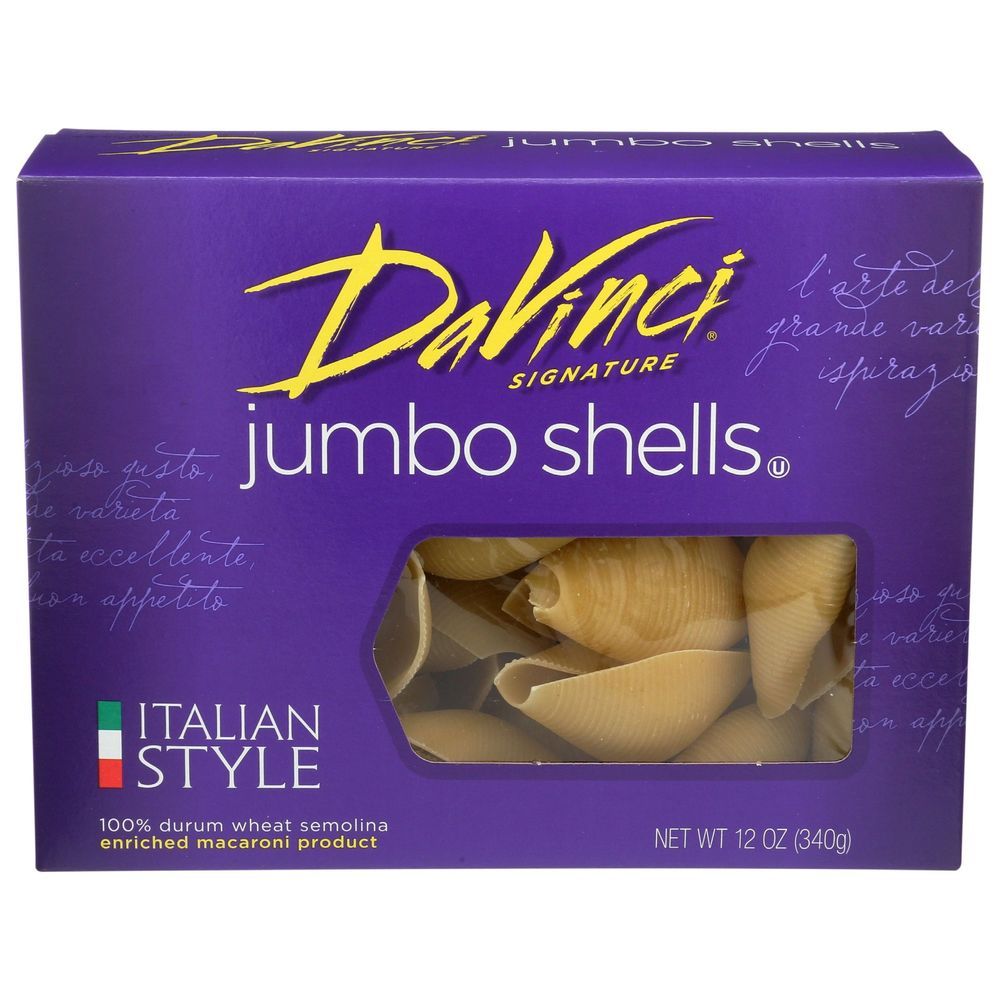 Davinci Jumbo Pasta Shell, 12 Ounce -- 12 Per Case