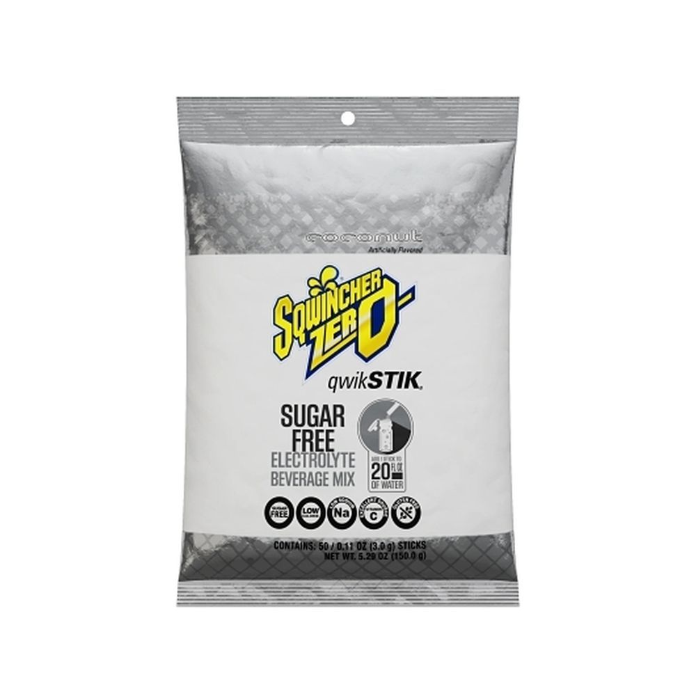 Sqwincher Zero Qwik Stik Coconut Electrolyte Beverage Mix, 0.11 Ounce -- 500 Per Case