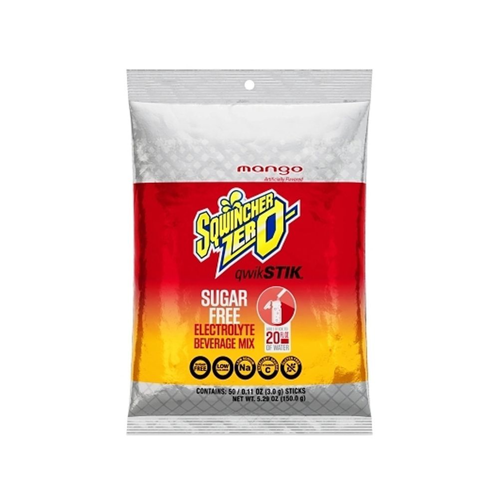 Sqwincher Zero Qwik Stik Mango Electrolyte Beverage Mix, 0.11 Ounce -- 500 Per Case