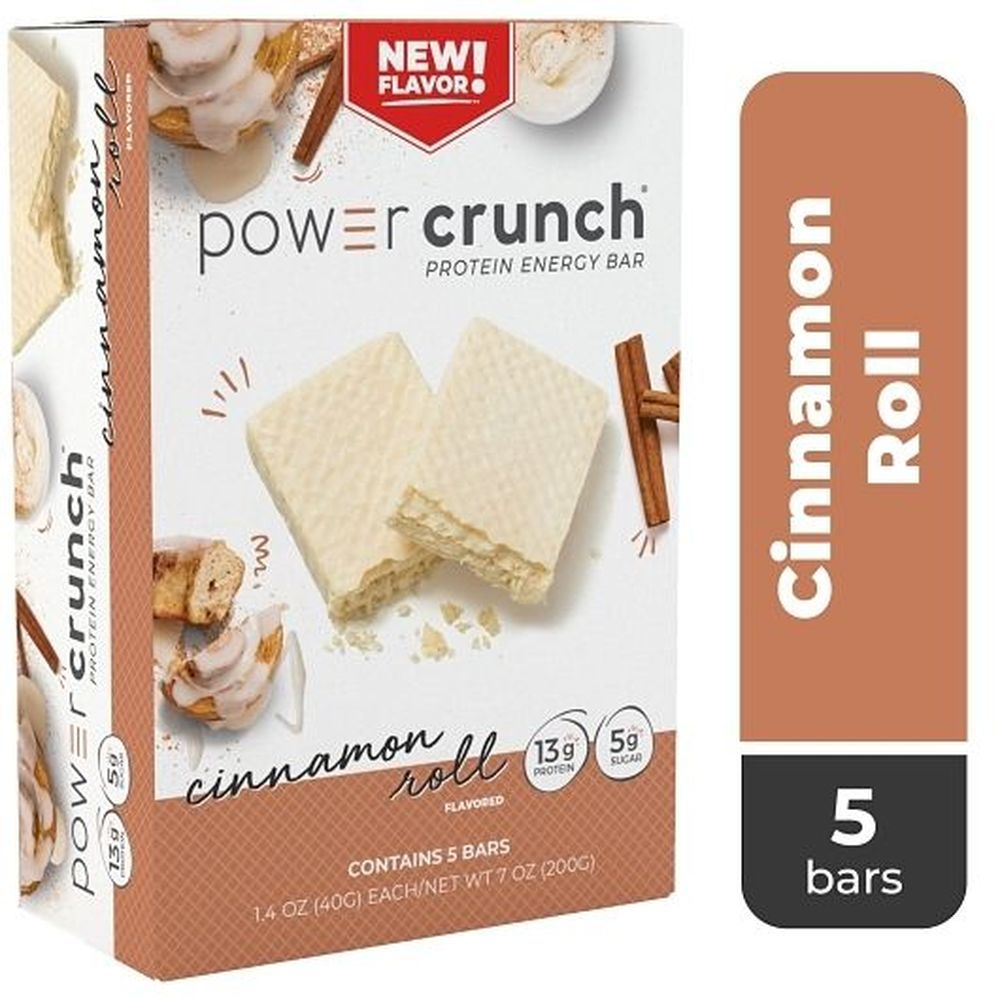 Power Crunch Original Cinnamon Roll Protein Energy Bar, 1.4 Ounce -- 30 Per Case