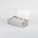 American Metalcraft Compartment Condiment Holders with Four 1 Pint Container Dispensers