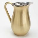 American Metalcraft Satin Finish Single Wall Gold Long Neck Bell Pitcher, 84 Ounce