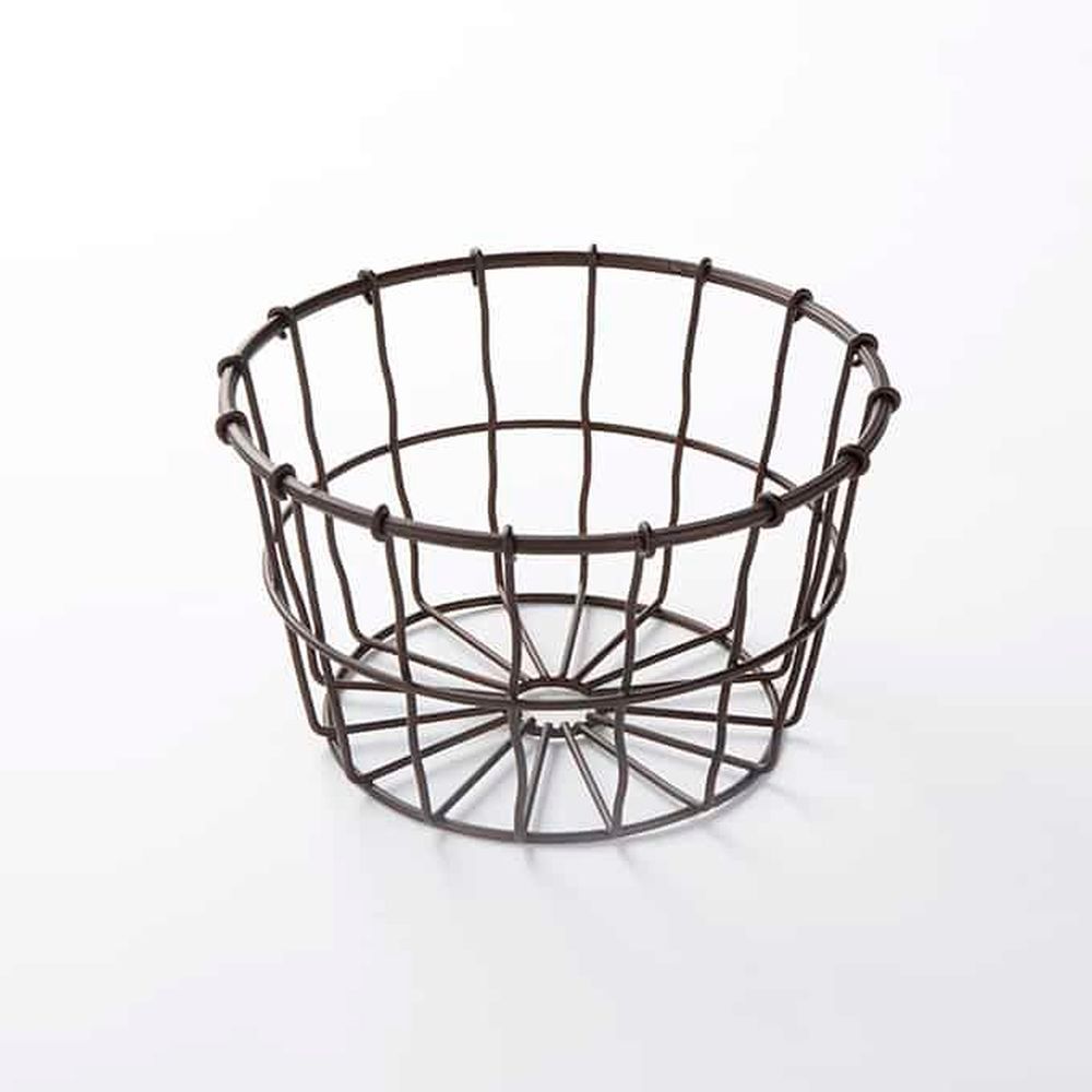 American Metalcraft Bronze Iron Large Wire Basket, 7 Inch Top Dia. X 4 1/4 Inch Height