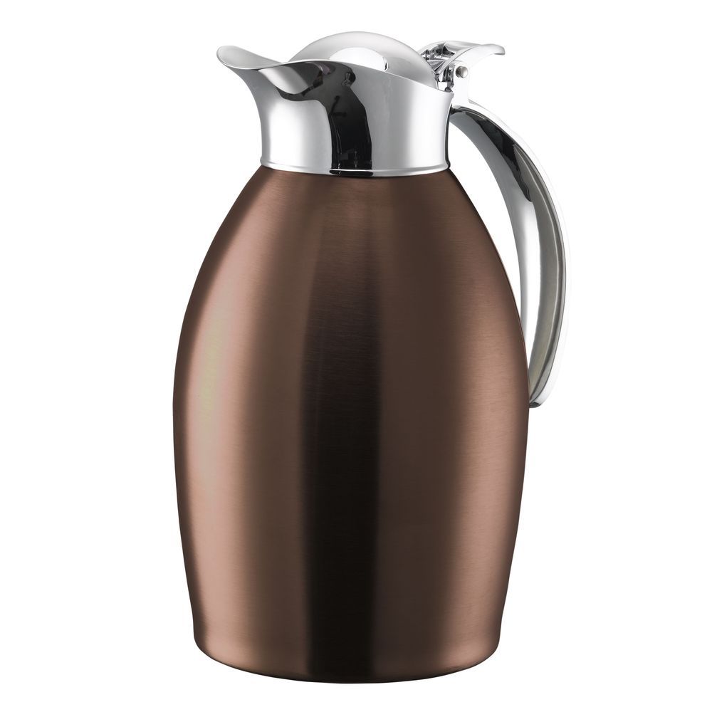Service Ideas Nicollet Series Rose Gold Finish Stainless Vacuum Insulated Carafe With Flip-top Lid, 1 Liter Capacity