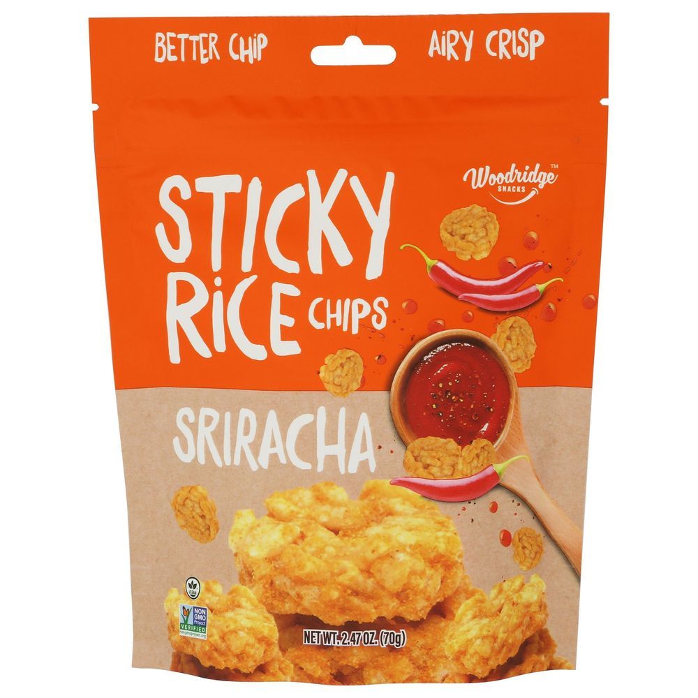 Woodridge Sriracha Rice Chips, 2.47 Ounce -- 12 Per Case