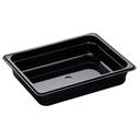 H Pan Half Size Food Storage Pan, Black, 10 7/16 x 12 3/4 x 2 1/2 inch -- 6 per case