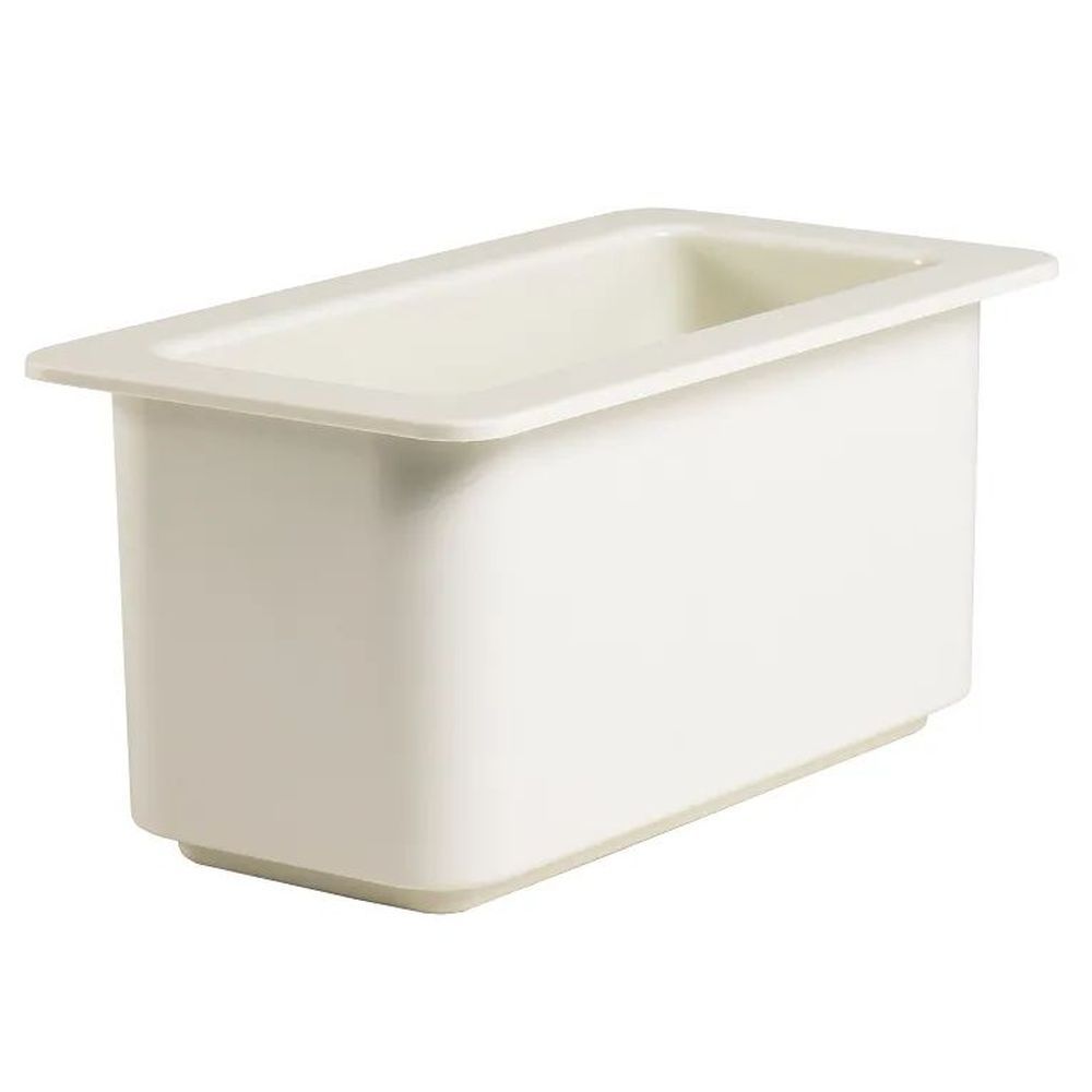 Cambro Coldfest White 1/3 Size 3.7 Quart Food Pan, 12 3/4 X 6 11/16 X 6 Inch